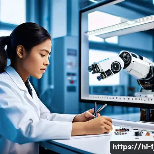 Home 7 로보틱스 엔지니어 - **Prompt 1: A Robotics Engineer's Creative Hub**
"A wide shot inside a brightly lit, modern robo...